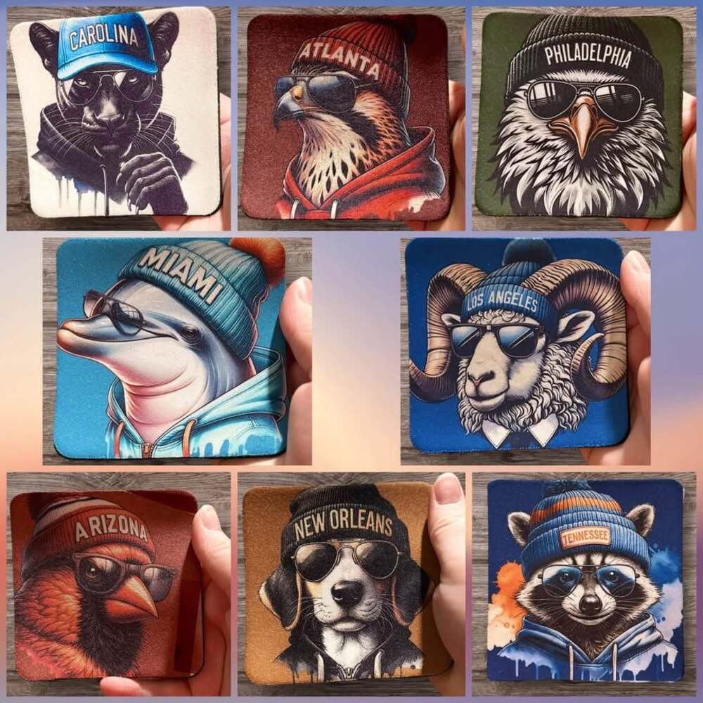 NFL Custom made Coasters - Picture 2 of 4
